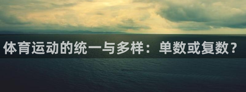 企鹅体育不给提现：体育运动的统一与多样：单数或复数？